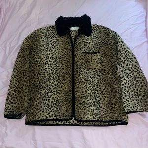 Tally Ho Fluffy Cheetah Print Coat